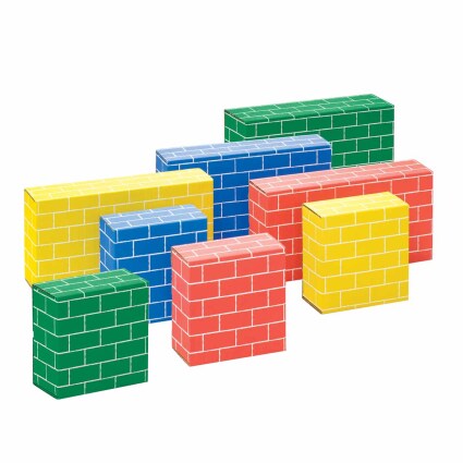 Kartonowe klocki do budowania dla dzieci, 4 kolory, 40 szt