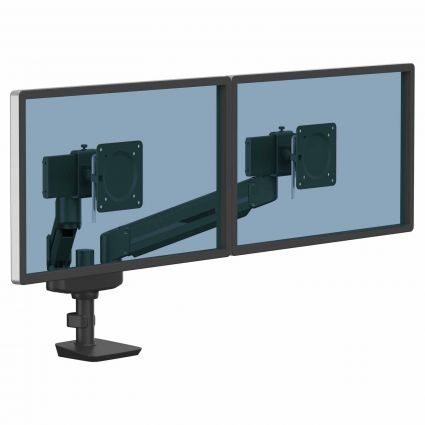Ramię kompaktowe na 2 monitory TALLO™ (czarne)